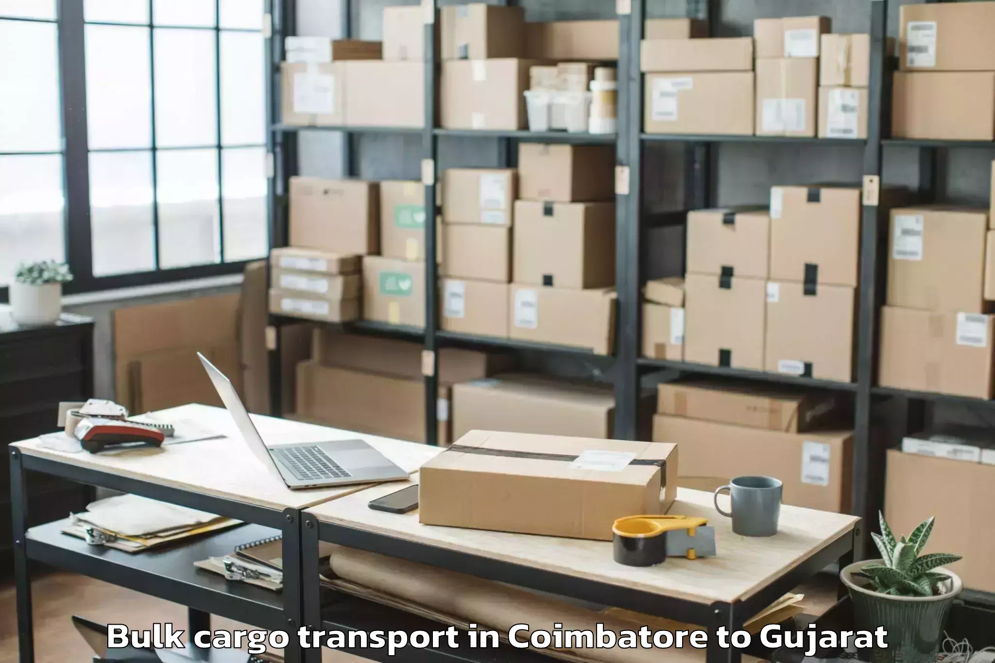 Reliable Coimbatore to Keshod Bulk Cargo Transport